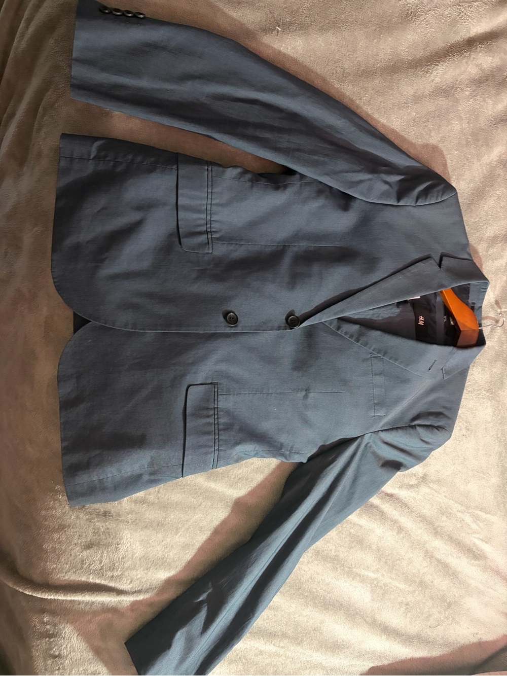 Men’s Blue Suit Set with Jacket, Pants, and vest
